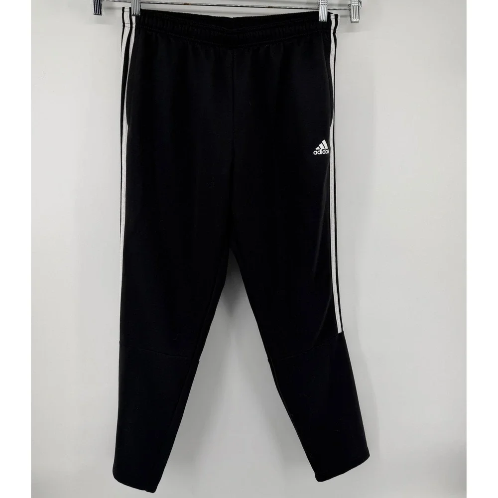 Adidas Track Pants Mens XL Black‎ 3-Stripe Tapered Athletic Joggers Pockets